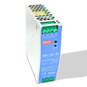 NDR-120-24 120W 24V 5A AC DC Single Output Slim Industrial DIN Rail Switching Power Supply with LED Drivers