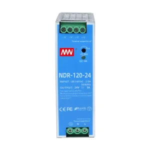 NDR-120-24 120W 24V 5A Programmable Ultra-thin Slim Adjustable EV Charger Switching Power Supply 1 Pc MOQ