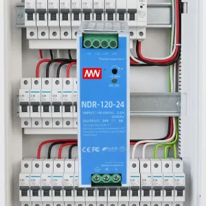 NDR-120-24 120W 24V 5A Single AC-DC Switching Power Supply LED Driver Metal Shell DIN Rail Mounting 60Hz 220V/110V