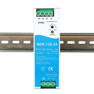 NDR 120 24 Industrial Power Supply 120W 24V 5A 48V 2.5A AC DC Converter with Anti Interference Rail LED Switching Power Supply
