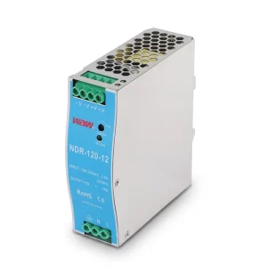 NDR 120W 12V AC DC DIN Rail Switching Power Supply for LED Lighting and Industrial Control with 100 240V Input