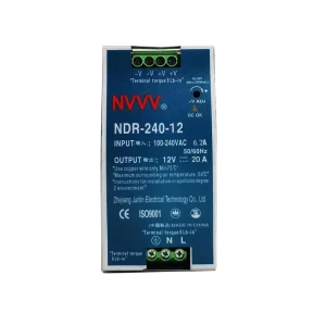 NDR-240-12 12vdc Power Supply Din Rail 240W 12V Switching Power Supply for CCTV Camera