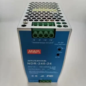NDR 240 12 NDR 240 24 NDR 240 48 AC 100V 240V to DC 12V 24V 48V 240W DIN Rail Single Output Switching Power Supply