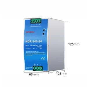 NDR-240-24 AC-DC Industrial DIN Rail Power Supply 24VDC 10A