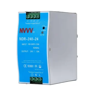 NDR 240W 24v NDR Din Rail Series SMPS Switching Power Supply AC DC for LED and Intelligent Equipment