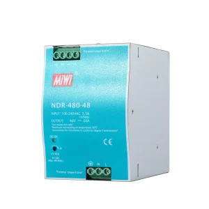 NDR-480-24 480W Industrial DIN Rail Power Supply, AC-DC, 48VDC Single Output, 20A