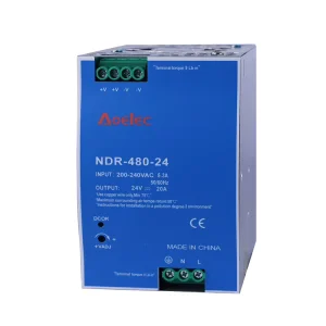 NDR 480 24V Switching Power Supply 24V DC 6A 10A 20A Input 127 373VDC