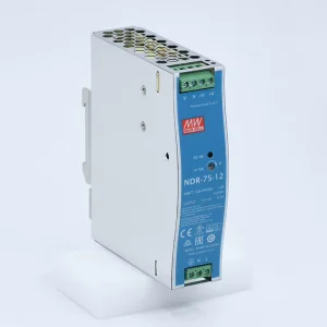 NDR-75-12 12V 6.3A 75W DIN Rail Switching Power Supply for Industrial Automation