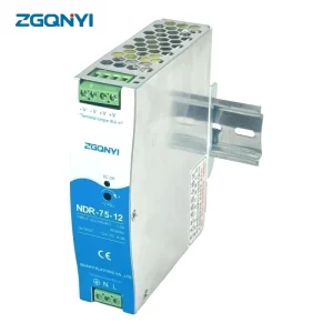 NDR-75-12 75W 12V 6.3A Slim DIN Rail AC to DC Switching Power Supply Unit for Power Distribution Cabinet