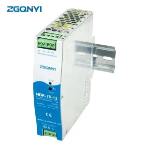 NDR-75-12 75W 12V 6.3A Ultra Slim DIN Rail AC-DC Switching Power Supply for Network Communication Switch