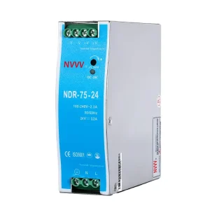 NDR 75 24 75W SMPS 24V 12vdc Power Supply Din Rail Switching Power Supply