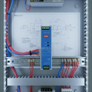 NDR-75W-12V DIN Rail Industrial Transformer 6.3A Single Output AC-DC Switching Power Supply 220V Input for PLC