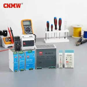 NDR EDR HDR MDR DIN Rail Power Supply Series 24V 2A 45W 86% Efficiency Industrial Control System Switching OVP OTP OCP