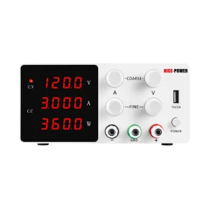 NICE POWER SPS W1203 Adjustable DC Power Supply 120V 3A Lab Maintenance Stabilized Desktop Power Supply Anodizing Titanium