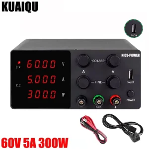 NICE POWER SPS W605 42V 36V 15V Adjustable DC Power Supply 60V 5A 300W High Precision Digital Laboratory Bench Power Source