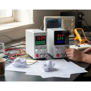 NM 1520 Adjustable DC Power Supply 16V 5A Regulated Variable Bench Power Supply with 4-Digit Dual LED Display