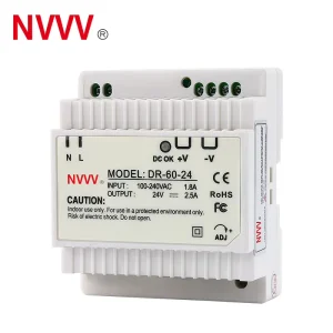 NVVV DR 60w Switching Power Supply DR Series AC to DC Power Supply 60W 24V SMPS DIN Rail