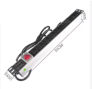 Network Cabinet UK Standard 6 Sockets 6 Way With On Off Switch Power Distribution Unit PDU