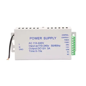 New Door Lock Power Source Access Control System Switch 110 240V to DC 12V 3A Time Delay Power Supply