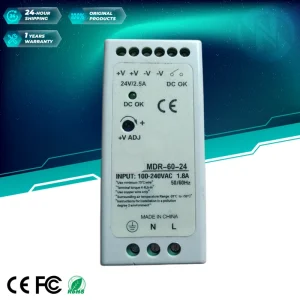 New Original MDR 60 24 DIN Rail AC DC Switching Power Supply 24V 2.5A Industrial Power Supply