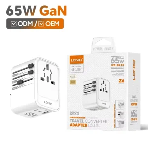 ODM/OEM Z6 USB 65W PD Wall Power Travel Adapter Multi Plug Universal