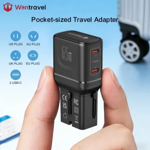 OEM Compact Mini All in One Gan Travel Adapter 65W for Laptop and Phone