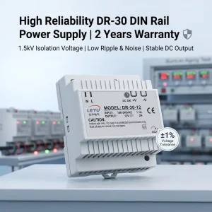 OEM DR 30 12 12V 2A 24W Din Rail Mount Power Supply Replacement Slim Plastic Housing for Industrial Automation
