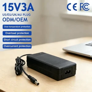 OEM Desktop DC Adapter 15V 3A Power Adapter 100-240V 15V 3A 45W Switching Power Supply for Laptops and LCD Monitors