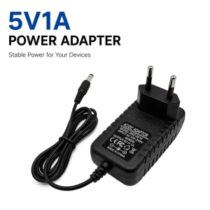 OEM Factory 5V 1A EU Plug Power Adapter 5Volt 1000mA AC DC Power Supply 5W Wall Mount Adapter for Routers LED Light Strips