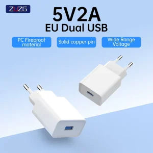 OEM ODM 10W QC3.0 USB Wall Charger 5V3A 110-220V Output CE FCC Certified Universal European Travel Adapter Phones