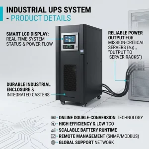 OEM/ODM 3 Phase Industrial Power Supply Low Frequency Online UPS with Advanced Technology 150KVA
