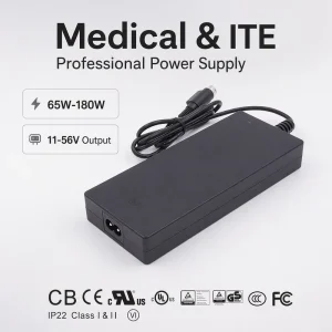OEM ODM 65W 90W 150W 180W Switching Power Supply CB UL RoHS 12v 21v 24v 36v 54v 55v 56v AC DC Medical Desktop Smps Power Adapter