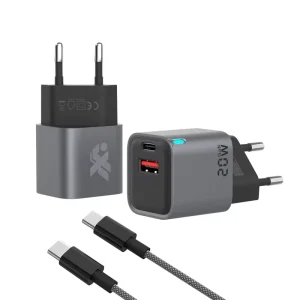 OEM PD 20W USB-C Wall Charger with Cable, EU Plug, OTP/OVP Protection