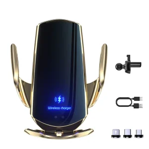 OEM Rotation Auto Clamping Phone Holder Fast Charging Air Vent Car Wireless Charger Phone Holder