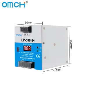 OMCH LP 500 Din Rail High Efficiency 500W Switching Power Supply 12V 24V AC DC for Industrial Use 220V Input Voltage