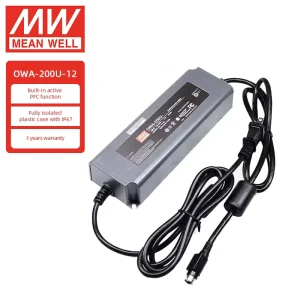 OWA-200U-12 AC DC Waterproof IP67 200W 12V DC Plug Power Supply Adapter