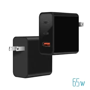 Oem Manufacturer Private Label No logo Portable Low Profile Multi Purpose 65W 3 Port Mobile Phone Charger for A25 samsung iphone