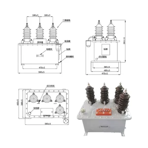 Oil-Immersed 10kV JSJW-3/6/10 Three-Phase Voltage Transformer for Indoor Switchgear Electrical Equipment
