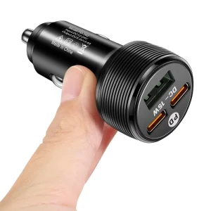 One-to-Three USB Car Charger 15W 3.1A Type-C PD Fast Charging Car Adapter