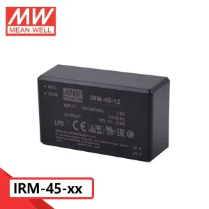 Original Mean Well IRM 45 Series 45W Switching Power Supply with Metal Mesh Enclosure Output Voltages 5V 12V 15V 24V 48V