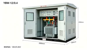 Outdoor 400KVA High Voltage Switchgear Prefabricated Substation Transformer for Industrial Power Distribution Durable Metal