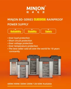 Outdoor Rainproof IP45 Single Switching Power Supply AC DC Constant Voltage Driver 58A Strip Light Lighting Projects CE