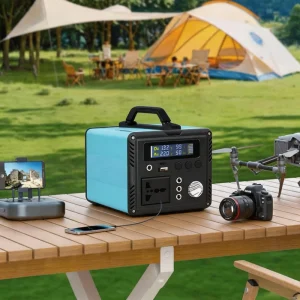 Outdoor Solar Generator 200W LiFePO4 Battery Portable Power Station for Camping Emergency Home with Solar Panel