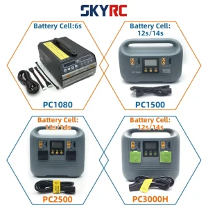 PC1080 PC1500 PC2500 PC3000H 20A 25A 60A Drone 6S/12S/14S Lithium Battery Charger 4-Channel Output High Voltage Lipo LiHV
