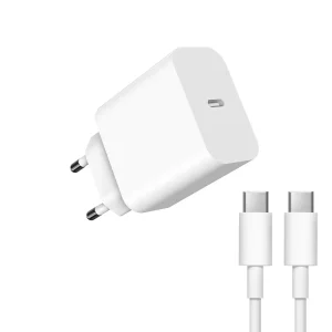 PD 20W Adapter USB Type C Fast Charging EU US UK Plug Cargadores Para Celular Wall Charger Cable for iPhone 16 Cell Phone