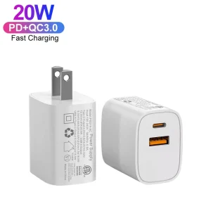 PD 20W QC18W US EU Travel Charger ETL FCC CE ROHS Certification 20W Wall Charger Adapter for iPhone 12 13 14 Pro Max
