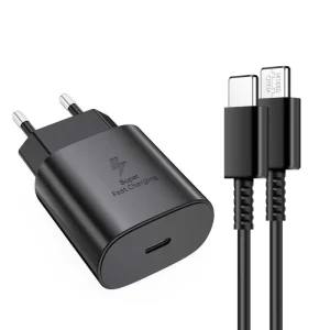 PD 25W USB Type-C Fast Charging Wall Power Adapter with Data Cable Set for S25 S24 S23