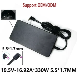 PD 3.0 Fireproof 19.5V 16.92A 330W 5.5*1.7MM AC Adapter Laptop Charger