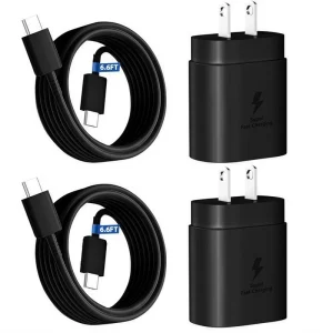 PD 3.0 QC3.0 25W Fast Charging USB-C Electric Wall Charger Retractable Cable Foldable Design Eco-Friendly White Mobile