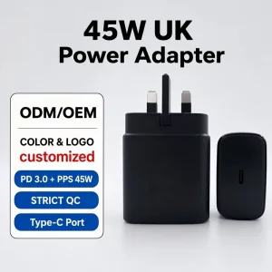 PD 45W PD 3.0 OVP Protection EU Plug Super Fast Power Supply Adapter with Type C Port for S21 22 23 24